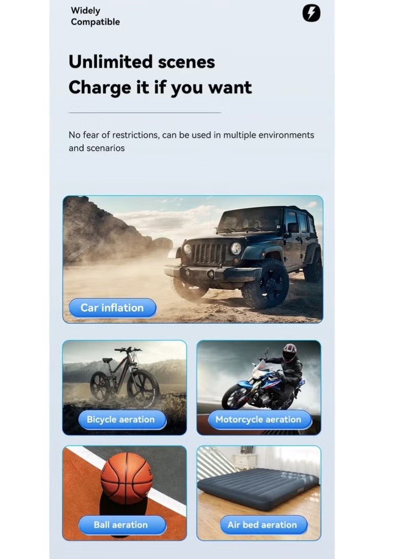 ايساجر مكنسة إيساجر F19 Plus اللاسلكية 5 في 1 مع منفاخ هواء 150PSI – قوة شفط 8000PA، بطارية 4000mAh باور بنك، شحن USB-C، فلتر HEPA قابل للغسل | جهاز محمول لتنظيف السيارة والمنزل والمكتب - Image 2